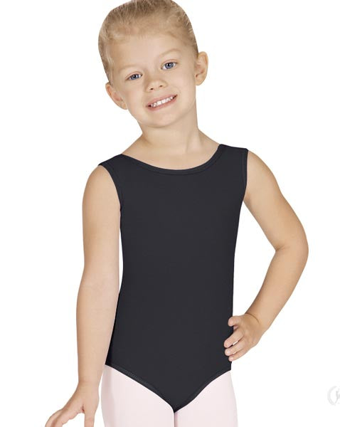 Eurotard 4489 Girls Microfiber Tank Leotard Black